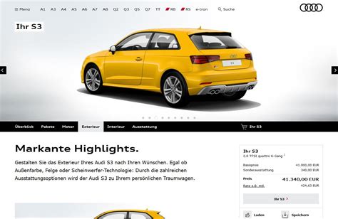 audi s3 configurator.